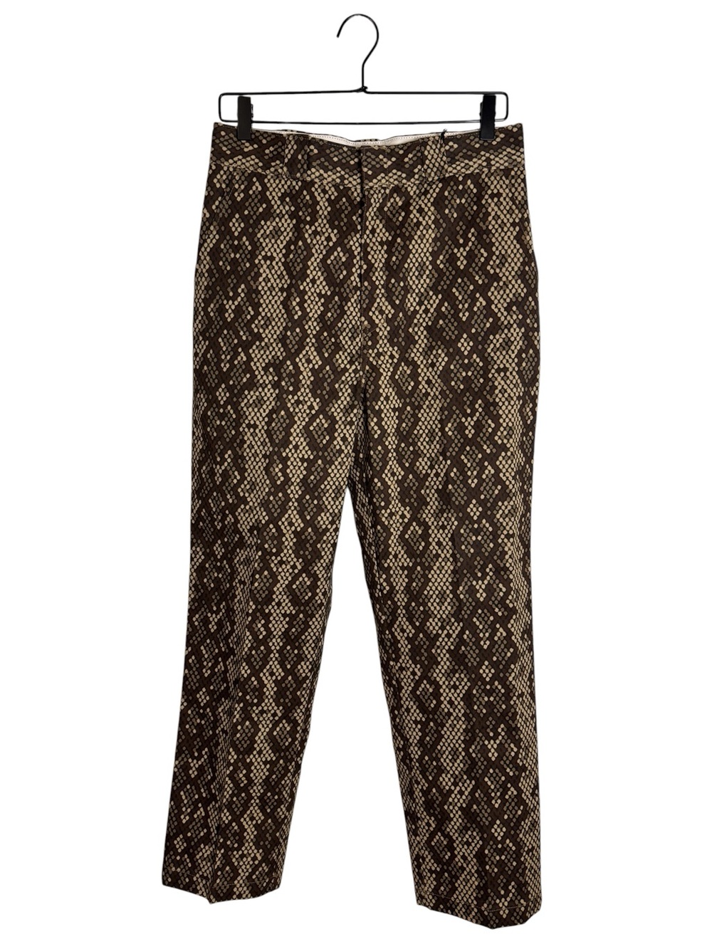 NWT Dickies Camden Snake Print High-Rise Straight Leg Pant Brown Reptile
